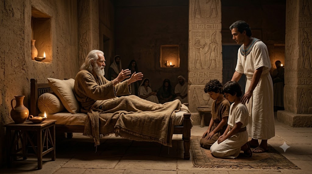 Genesis Chapter 48 — The Transferred Blessing: The Crossed Hands of Jacob and the Disruption of Biological Hierarchy