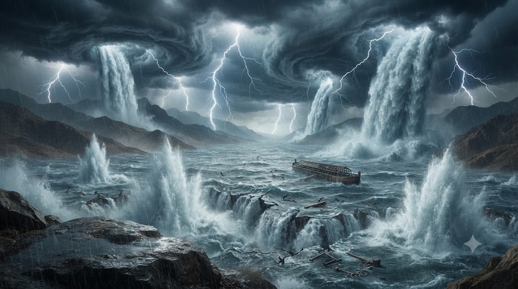 The Flood of Judgment, The Door of the Ark Is Shut — Genesis Chapter 7: The Great Flood